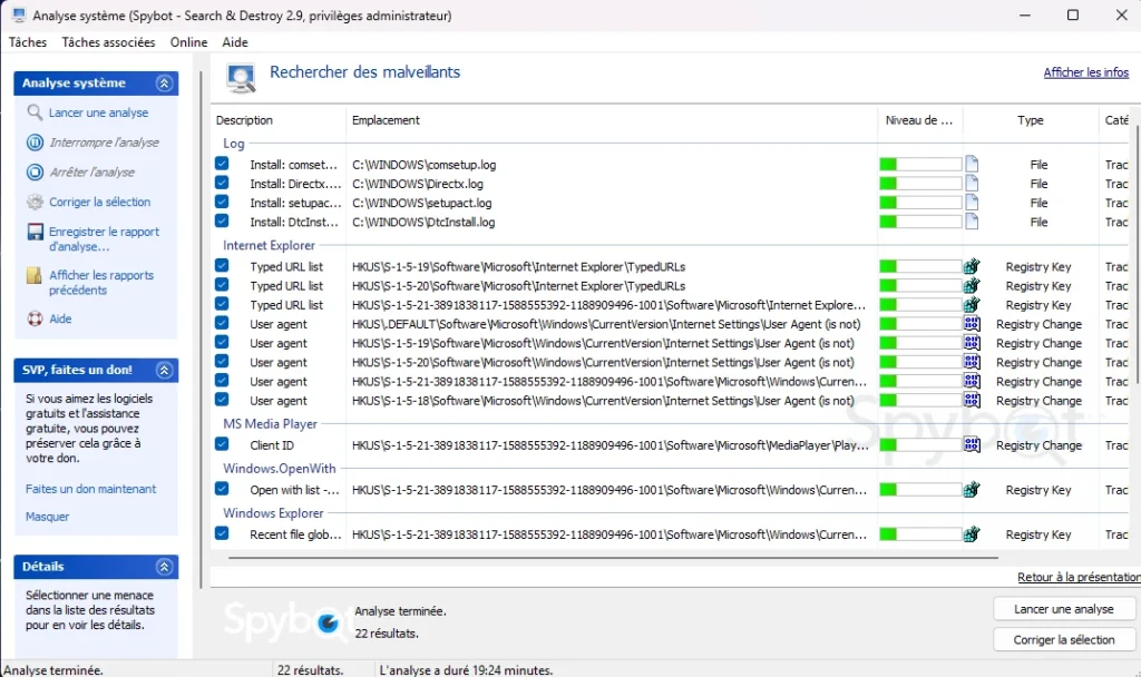 analyse spybot
