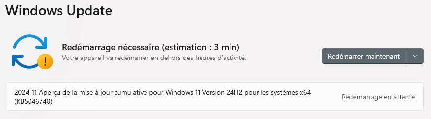 panneau de mise à jour Windows qui aide à maintenir un ordinateur performant et sécurisé